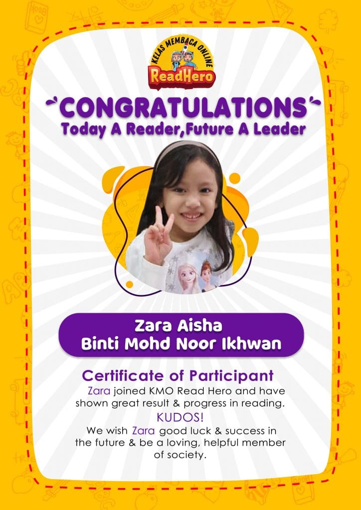 ZARA AISHA BINTI MOHD NOOR IKHWAN